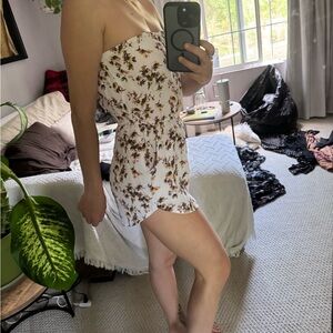 Floral Strapless Dress